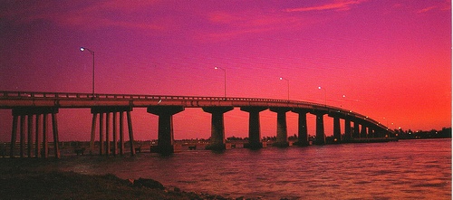 Marco Island Bridge at sunset